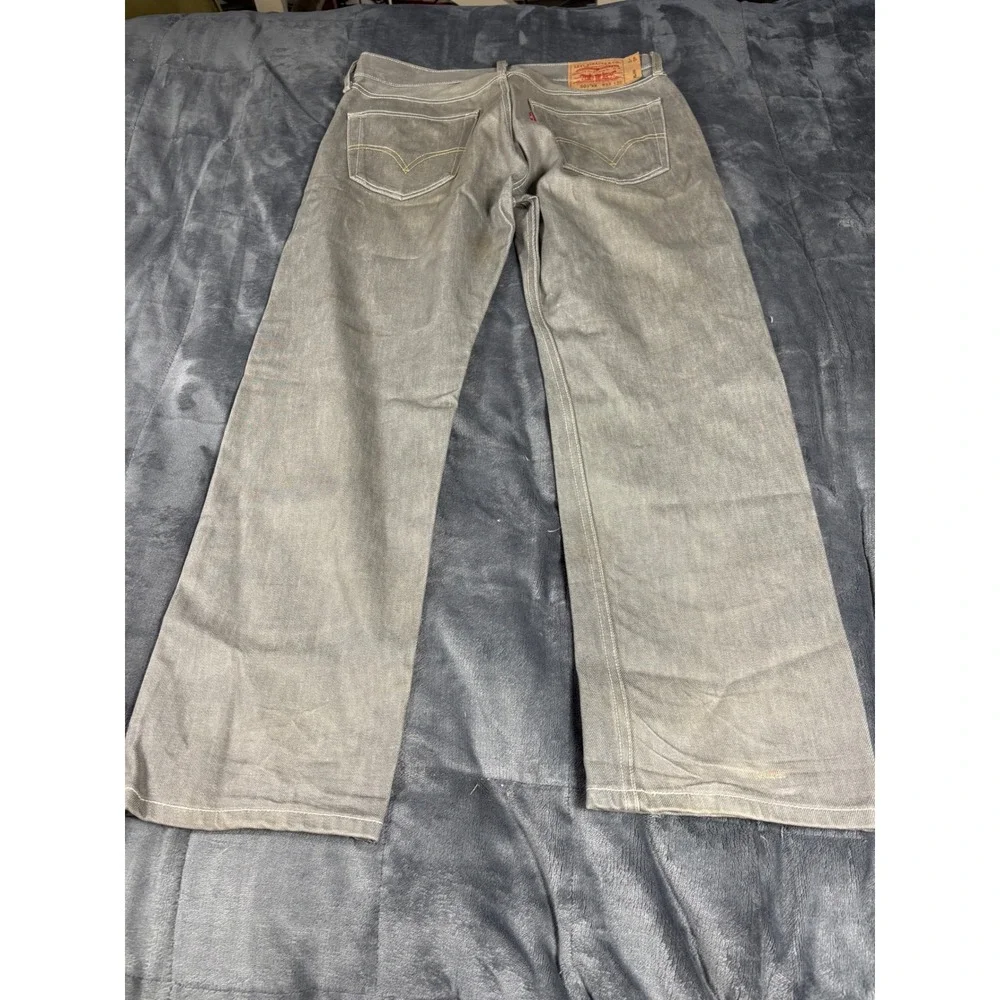 Levis‎ 501 Original Straight Fit Grey Denim Jeans Mens 33x30 Button Fly Mexico